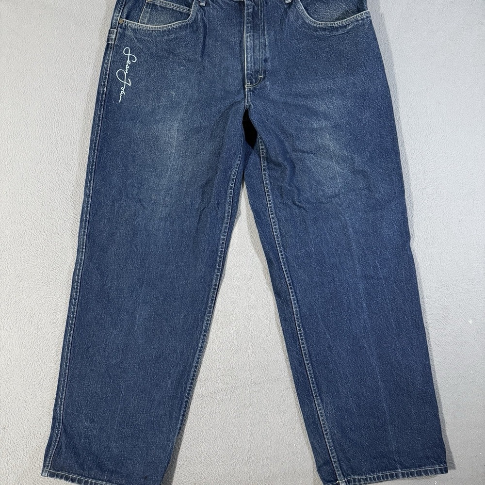 Vintage Sean John Jeans Wide Leg Men's 38x34 Blue Y2K‎ Hip Hop Jnco Baggy Skater